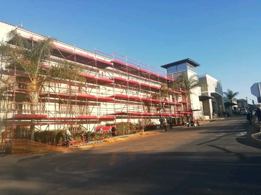 Scaffolding on a CMK project site